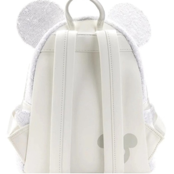 Disney Loungefly white sequined backpack - Picture 3 of 7